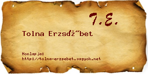 Tolna Erzsébet névjegykártya